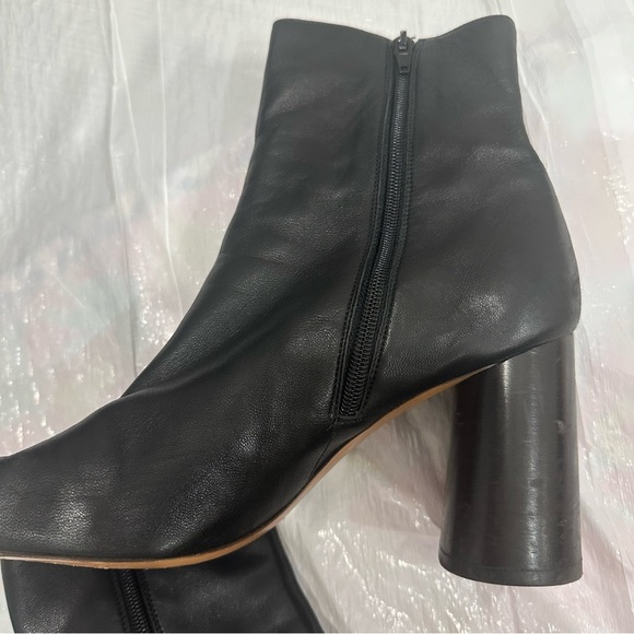 Celine Elliptic Nappa Lambskin Leather Black Heeled Ankle Boots Phoebe Philo 40 - Picture 9 of 15